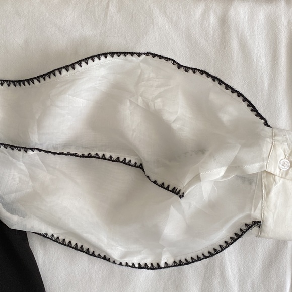 Gracia NWT beautiful A line midi length dress organza balloon sleeve embroidery - Picture 11 of 11